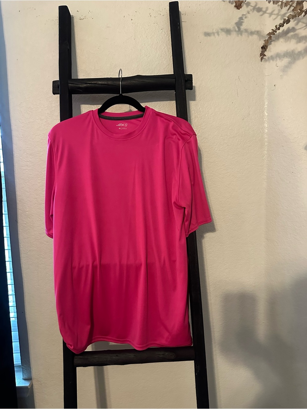 bcg Men's Short Sleeve Athletic Tee in Bright Pink